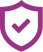 Purple icon showing a shield